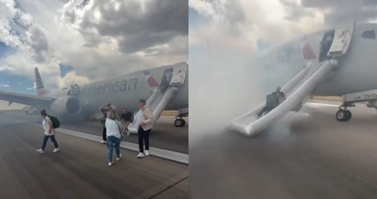 Pasajeros de American Airlines evacúan avión en Denver por presencia de ...